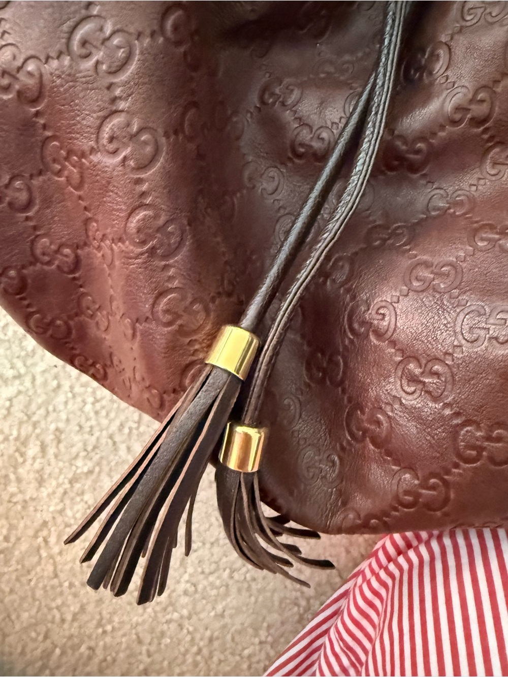 Gucci guccissima leather drawstring hobo bag - Picture 4 of 8